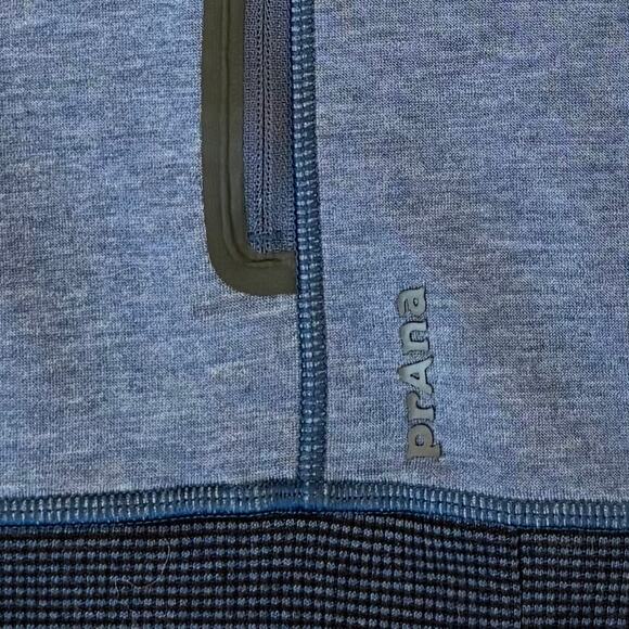 PraNa Halgren Tech Fleece Hoodie Sweatshirt Full Zip Blue Mens Size Medium - Picture 9 of 10
